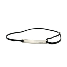 GUCCI Plate Choker SV925 Leather