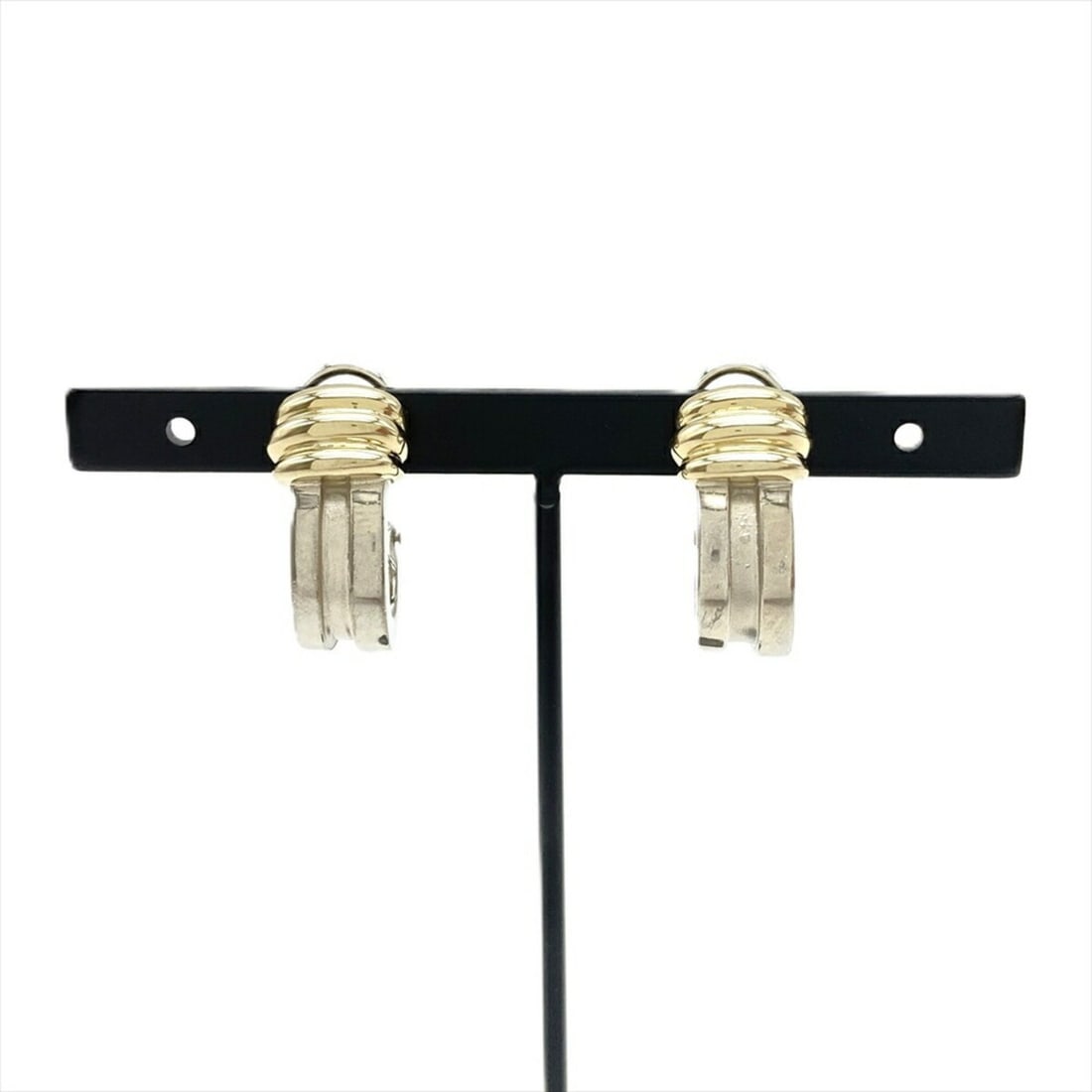 Tiffany & Co. Groupe 3-row earrings SV925 K18YG (1 of 5)