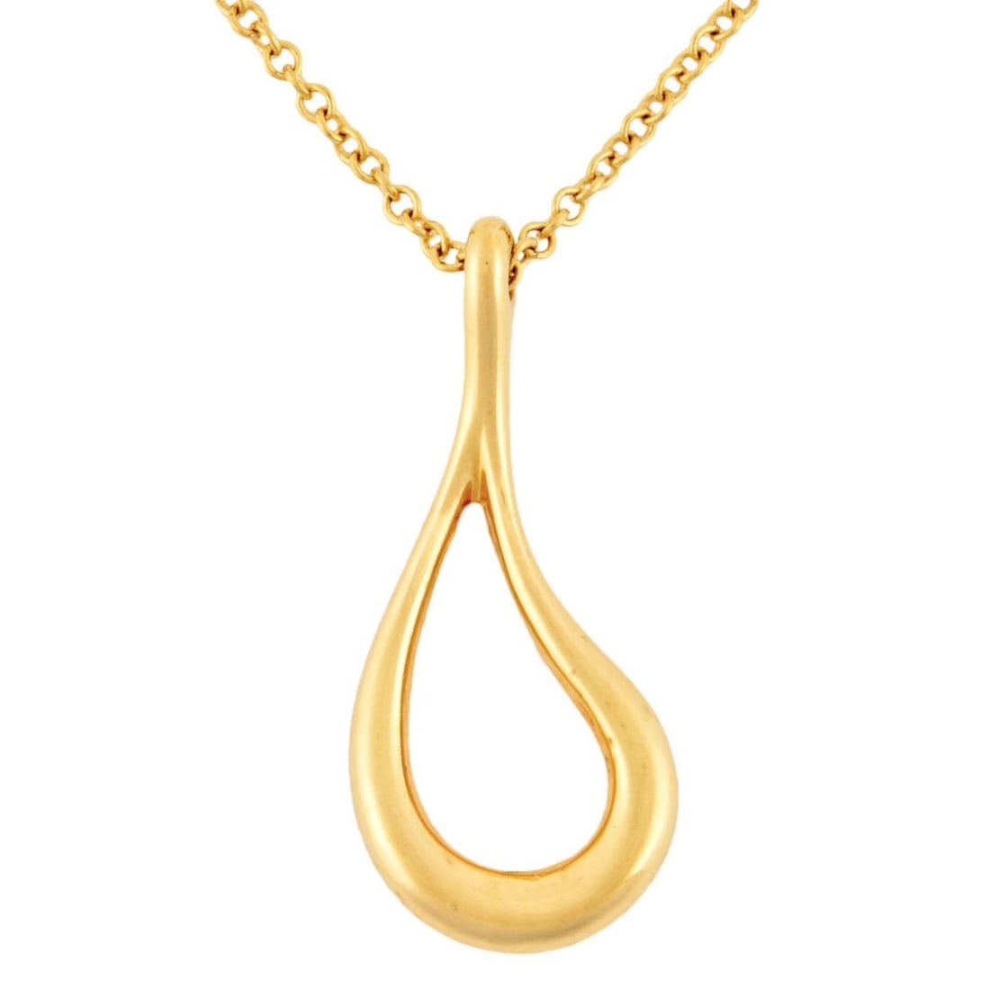 Tiffany & Co. Teardrop Necklace K18YG Gold Elsa Peretti 40cm: Category: Size Stone Size (HxW): 16.80mm x 7.50mm / 0.66'' x 0.30'' Neck Circumference: 40 cm / 15.74'' Category: Design Color: Yellow Gender: Women Material: Yellow gold (18K) Necklace Type: Necklace