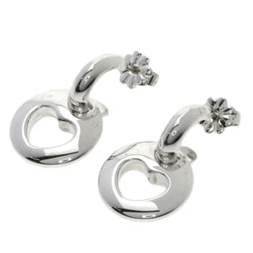 Tiffany & Co. Heart Earrings, Silver, Women's, TIFFANY