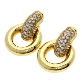 Chaumet Diamond Earrings 18K Yellow Gold for Women
