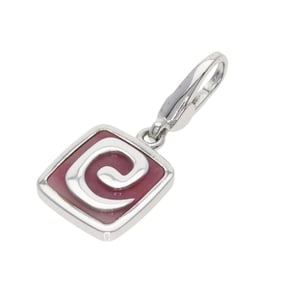 BVLGARI Lord Chrosite Charm Pendant 18K White Gold for Women