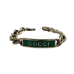 GUCCI Gucci Plate Bracelet Turquoise Blue Ag925