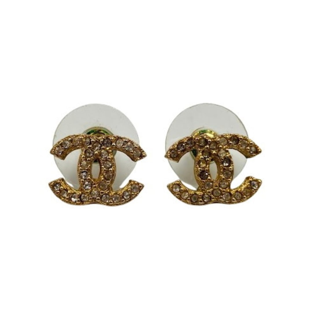 CHANEL Coco Mark Rhinestone B15C Earrings (1 of 1)