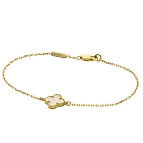 Van Cleef & Arpels Sweet Alhambra Shell Bracelet 18K Yellow Gold for Women
