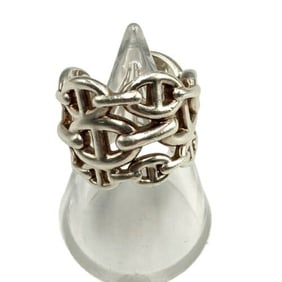 HERMES Hermes Chaine d'Ancre Anchaine GM Ring Ag925 Size 55 Silver