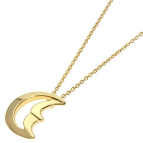 Tiffany Crescent Moon Necklace, 18K Yellow Gold, Women's, TIFFANY&Co.