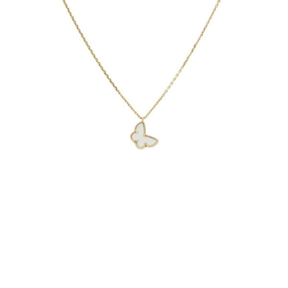 Van Cleef & Arpels Fauna de Papillon Sweet Alhambra 18K Yellow Gold Necklace (1 of 6)