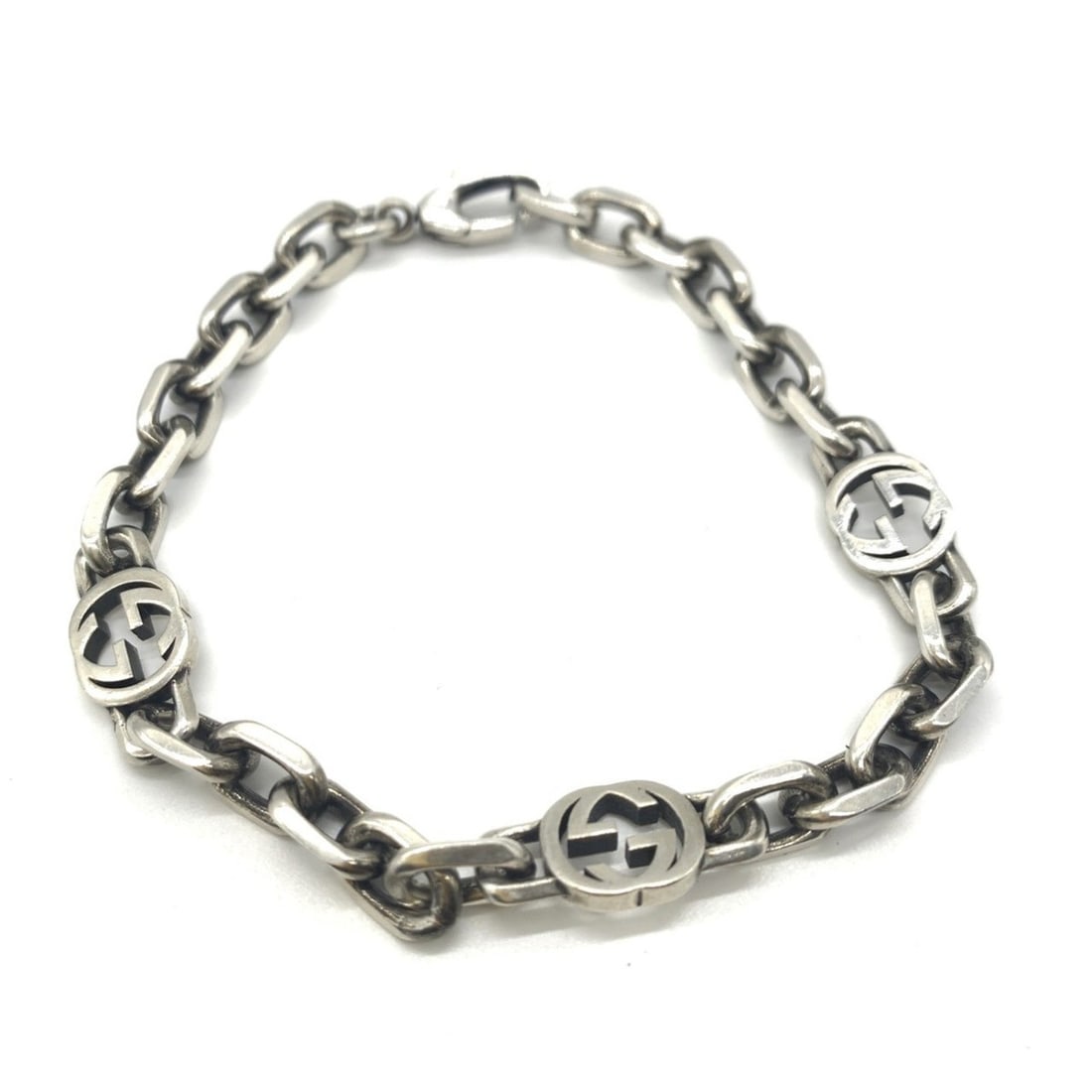 Gucci Interlocking G Bracelet SV925 Silver GUCCI (1 of 5)