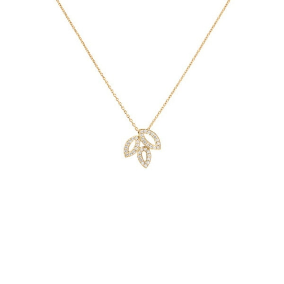 Harry Winston Lily Cluster Mini 18K Yellow Gold Necklace (1 of 6)