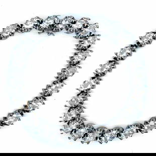 18K Yellow Gold 10.00 Ct. Rose-cut Diamond Tennis Bracelet
: 18K Yellow Gold 10.00 Ct. Rose-cut Diamond Tennis Bracelet&#226;&#8364;&#168;Weighing 17.8 grams Set with 24 Rose-cut Diamonds weighing app. 10.00 Ct.&#226;&#8364;&#168;I-K Color, VVS-VS Clarity 6.25