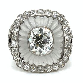 Platinum 2.81 Ct. Old Cushion-cut Diamond Ring