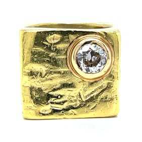 18K Yellow Gold Diamond Ring