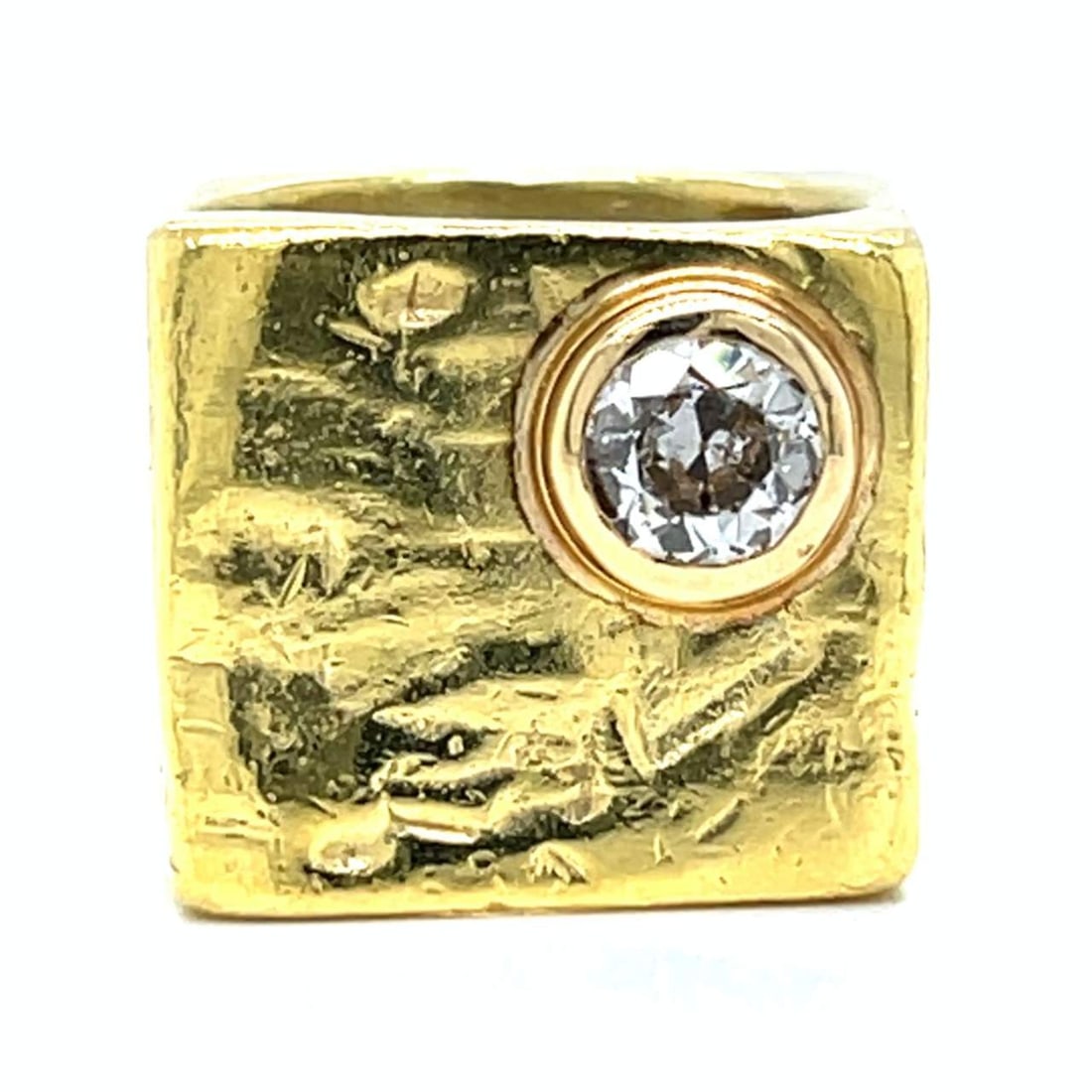 18K Yellow Gold Diamond Ring  (1 of 2)