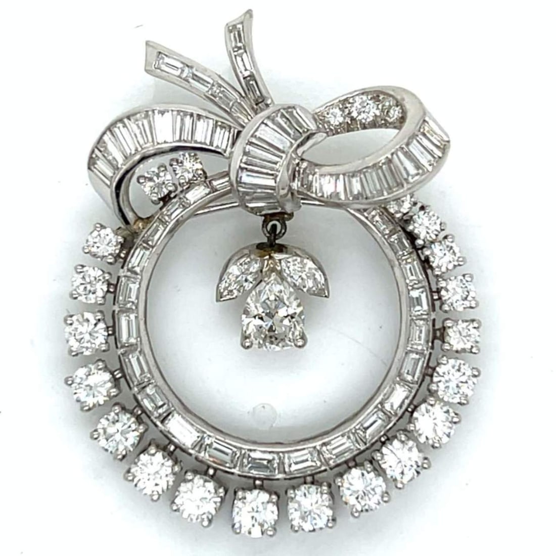 Art Deco Platinum Diamond Brooch/Pendant  (1 of 1)
