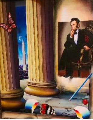 Ferjo â€“ Abraham Lincoln : Measurements: ~23â€ x 27.5â€Â Â Â Â Condition: Excellent Â Â Â Â Â 