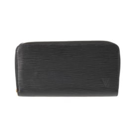 LOUIS VUITTON Epi Zippy Wallet Noir M68755 Unisex Leather Long