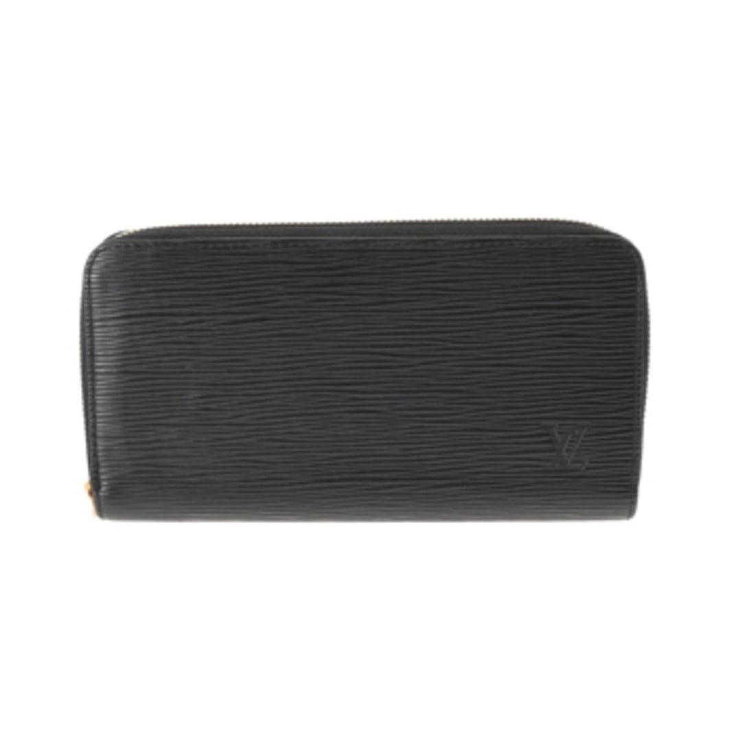 LOUIS VUITTON Epi Zippy Wallet Noir M68755 Unisex Leather Long