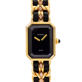 CHANEL Premiere L size H0001 Ladies watch Black Gold Quartz