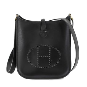 Hermes Evelyne TPM Shoulder Bag Box Calf Black Gold Hardware