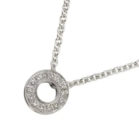 HERMES Diamond Necklace 41cm K18 WG White Gold 750