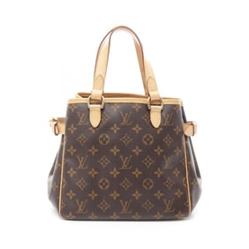 Louis Vuitton Batignolles Handbag Coated Canvas Leather Monogram Women's Brown M51156