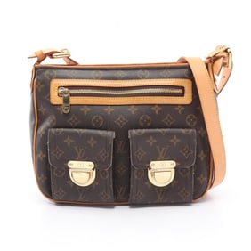 Louis Vuitton Hudson GM Shoulder Bag Coated Canvas Leather Monogram Women's Brown M40045