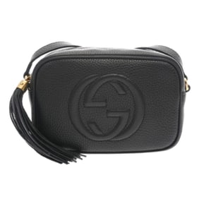 GUCCI Soho Shoulder Bag Black 347994 Women's Leather