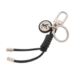 LOUIS VUITTON Damier Graphite Leather Rope Black M67224 Men's Canvas Keychain