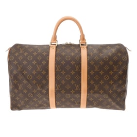 LOUIS VUITTON Louis Vuitton Monogram Keepall 50 Brown M41426 Unisex Canvas Boston Bag