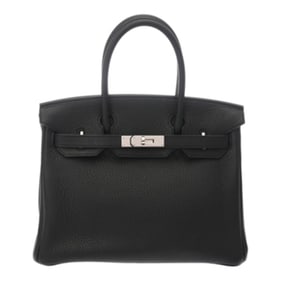 HERMES Hermes Birkin 30 Black X Stamp (around 2016) Women's Togo Handbag