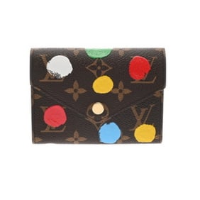 LOUIS VUITTON Louis Vuitton Monogram Portefeuille Victorine Collaboration with Yayoi Kusama Brown