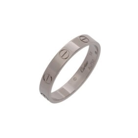 CARTIER Cartier Mini Love Ring #58 Size 18 Women's 18K White Gold WG