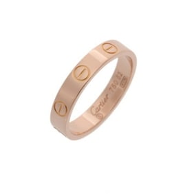 CARTIER Cartier Mini Love Ring #52 Size 12 Women's 18K Pink Gold PG