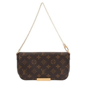 LOUIS VUITTON Louis Vuitton Monogram Favorite PM 2WAY Brown M40717 Women's Canvas Shoulder Bag