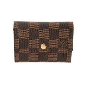 LOUIS VUITTON Damier Porto Monnaie Plat Brown N61930 Unisex Canvas Coin Case