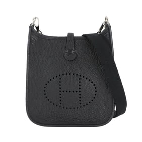 Hermes Evelyne TPM Amazon Shoulder Bag Taurillon Clemence Black U Stamp Silver Hardware