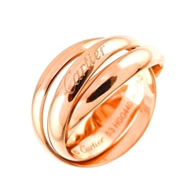 Cartier Trinity MM #53 Ring K18 PG Pink Gold 750 3-Row