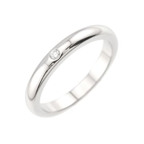 Tiffany & Co. Stacking Band Ring Diamond 1P Pt Platinum