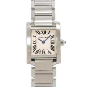 Cartier Tank Francaise SM W51008Q3 Ladies' Watch Ivory Quartz