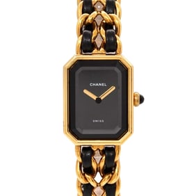 CHANEL Premiere L size H0001 Ladies watch Black Gold Quartz