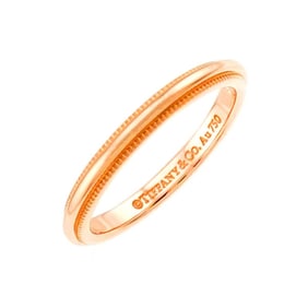 Tiffany & Co. Milgrain Ring, K18 PG Pink Gold 750, Ring