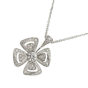 BVLGARI Fiorever Diamond Necklace 43cm K18 WG White Gold 750