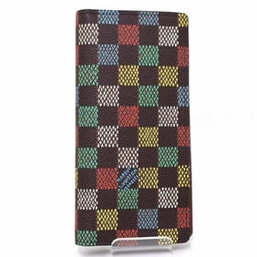 Louis Vuitton LOUIS VUITTON Portefeuille Brazza Bi-fold long wallet LV Birds Damier Ebene canvas