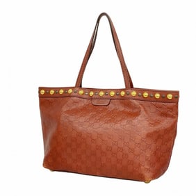 Gucci Tote Bag Guccissima 207291 Leather Bordeaux Women's P589389