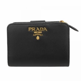 Prada wallet saffiano leather black ladies