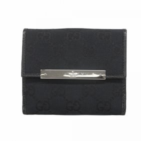 Gucci Wallet GG Canvas 112716 Black Women's P628557