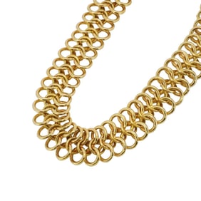 Christian Dior Necklace GP Plated Gold Ladies
