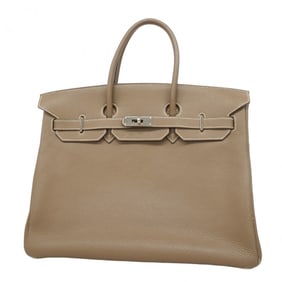Hermes handbag Birkin 35 Togo Etoupe J engraved ladies