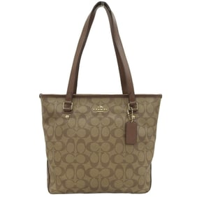 Coach COACH Signature Tote Bag F58294 Handbag Brown